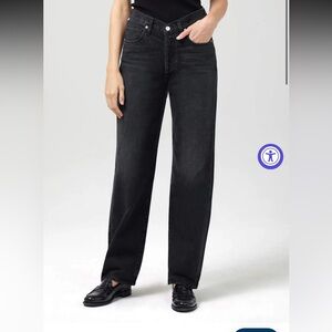 Citizens of Humanity Elle V-Front Jeans Straight Leg Jeans in Nightfall